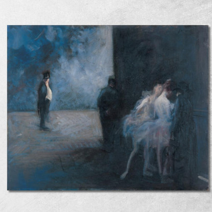 Sinfonia In Blu Dietro Le Quinte Jean-Louis Forain jfr66 quadro stampato su tela