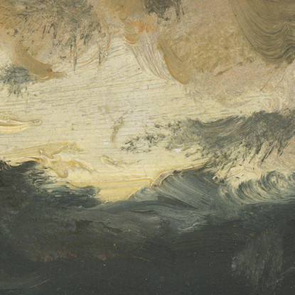 Studio Di Nuvole Sull'Elba Con Pioppi Johan Christian Dahl jcd6 quadro stampato su tela