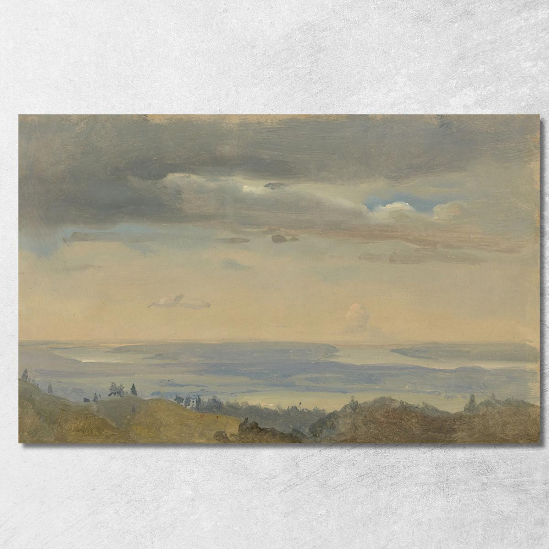 Studio Di Nuvole Con Paesaggio Fluviale Johan Christian Dahl jcd7 quadro stampato su tela