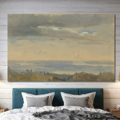 Studio Di Nuvole Con Paesaggio Fluviale Johan Christian Dahl jcd7 quadro stampato su tela