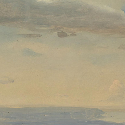 Studio Di Nuvole Con Paesaggio Fluviale Johan Christian Dahl jcd7 quadro stampato su tela