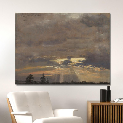 Studio Di Nuvole Con Raggi Di Sole Johan Christian Dahl jcd8 quadro stampato su tela