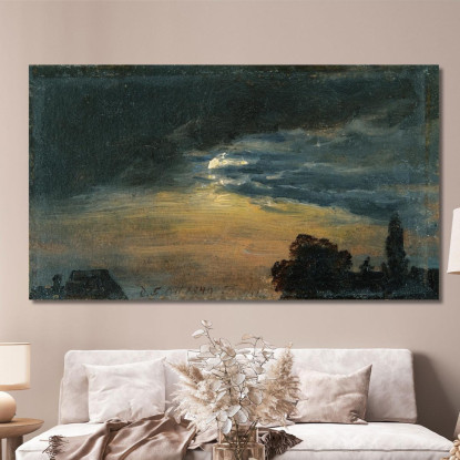 Nuvole Al Chiaro Di Luna 2 Johan Christian Dahl jcd9 quadro stampato su tela