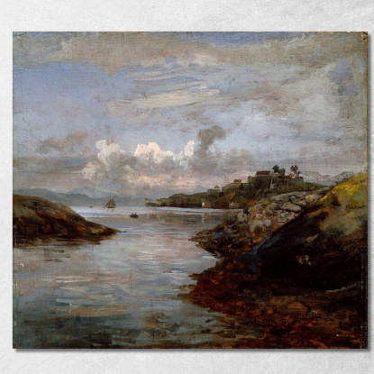 Fortificazioni Di Fredriksberg A Nordnes Bergen Johan Christian Dahl jcd22 quadro stampato su tela