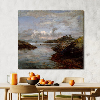 Fortificazioni Di Fredriksberg A Nordnes Bergen Johan Christian Dahl jcd22 quadro stampato su tela