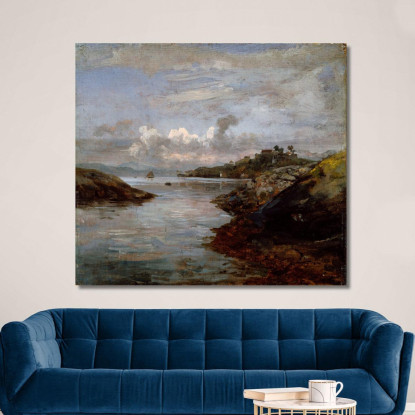 Fortificazioni Di Fredriksberg A Nordnes Bergen Johan Christian Dahl jcd22 quadro stampato su tela