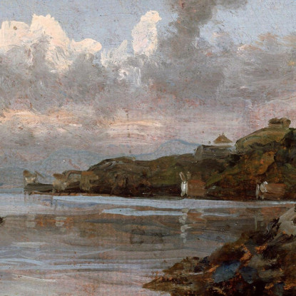 Fortificazioni Di Fredriksberg A Nordnes Bergen Johan Christian Dahl jcd22 quadro stampato su tela