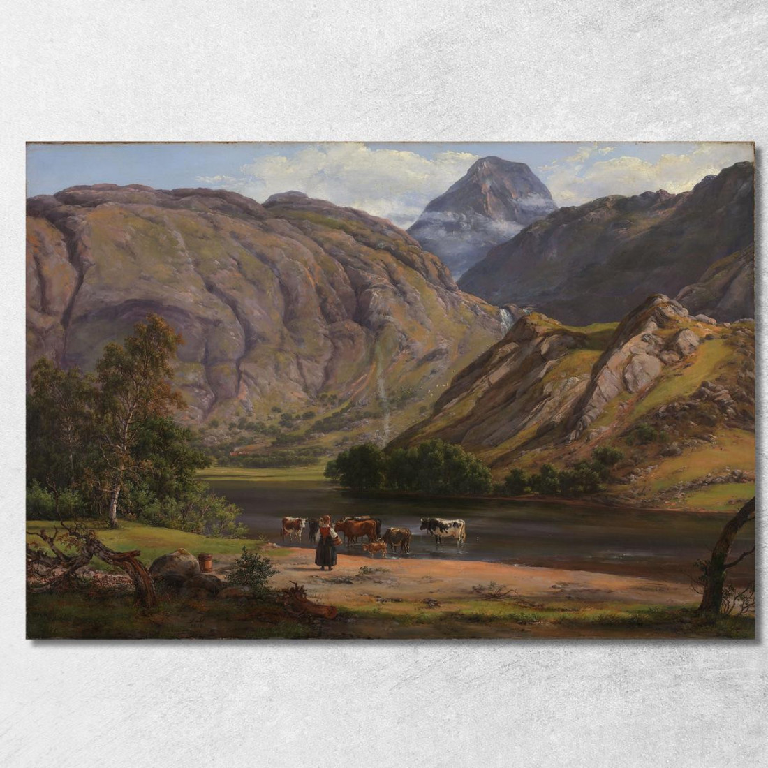 Isdalen Presso Svartediket Vicino A Bergen Johan Christian Dahl jcd27 quadro stampato su tela