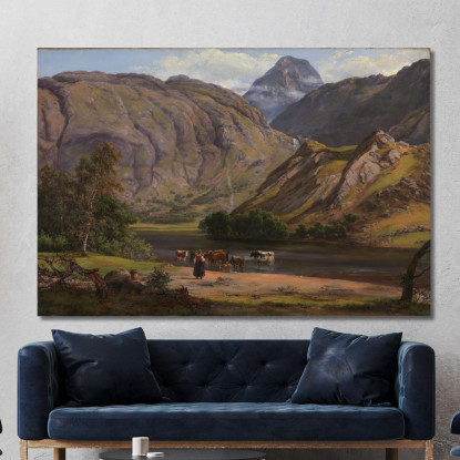 Isdalen Presso Svartediket Vicino A Bergen Johan Christian Dahl jcd27 quadro stampato su tela