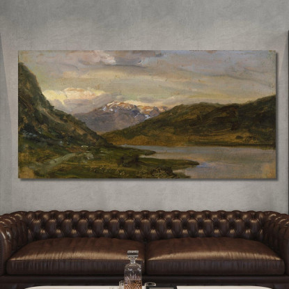 Paesaggio A Nystuen Sul Filefjell Johan Christian Dahl jcd30 quadro stampato su tela