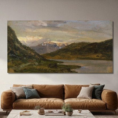 Paesaggio A Nystuen Sul Filefjell Johan Christian Dahl jcd30 quadro stampato su tela