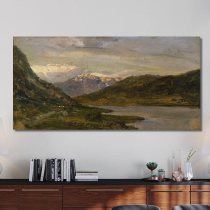 Paesaggio A Nystuen Sul Filefjell Johan Christian Dahl jcd30 quadro stampato su tela