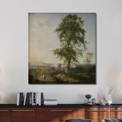 Paesaggio Con Un Grande Albero Johan Christian Dahl jcd32 quadro stampato su tela