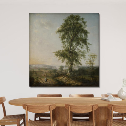 Paesaggio Con Un Grande Albero Johan Christian Dahl jcd32 quadro stampato su tela