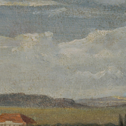 Vista Paesaggistica Con Alto Cielo Nuvoloso Johan Christian Dahl jcd33 quadro stampato su tela