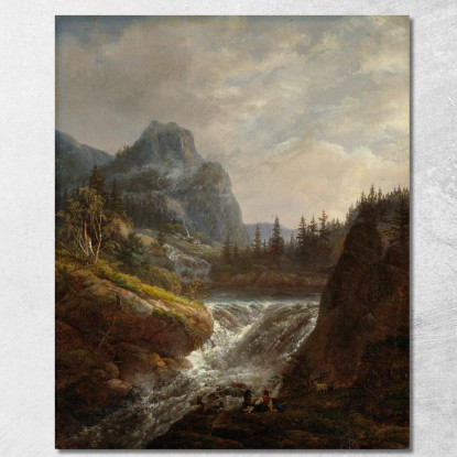 Paesaggio Norvegese Johan Christian Dahl jcd41 quadro stampato su tela