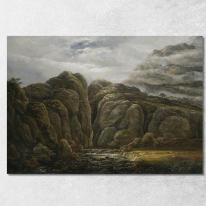 Paesaggio Montano Norvegese Johan Christian Dahl jcd42 quadro stampato su tela
