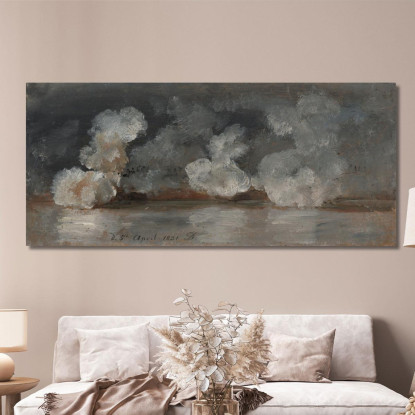 Fumo Da Colpi Di Cannone Johan Christian Dahl jcd48 quadro stampato su tela
