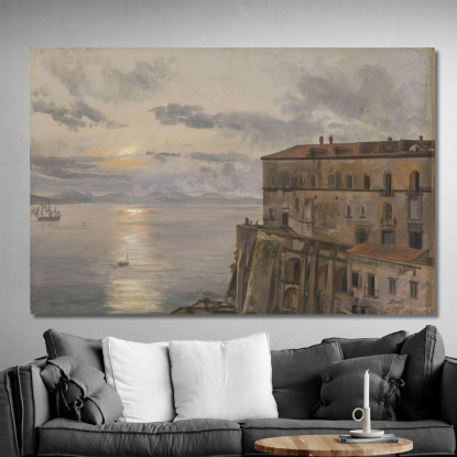 Le Caserme Di Pizzofalcone A Napoli Johan Christian Dahl jcd55 quadro stampato su tela