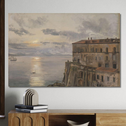 Le Caserme Di Pizzofalcone A Napoli Johan Christian Dahl jcd55 quadro stampato su tela