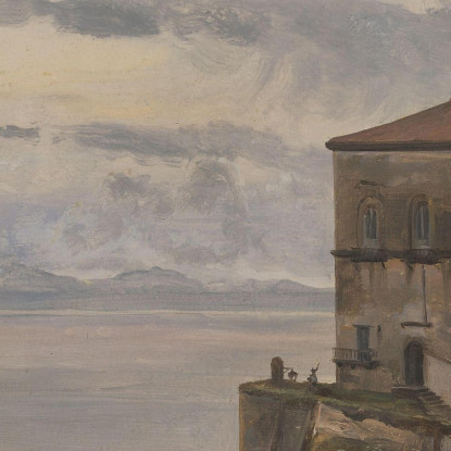 Le Caserme Di Pizzofalcone A Napoli Johan Christian Dahl jcd55 quadro stampato su tela