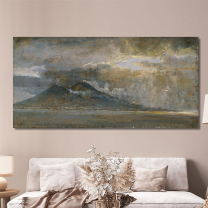 Il Golfo Di Napoli Con Il Vesuvio Johan Christian Dahl jcd56 quadro stampato su tela