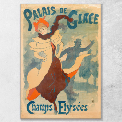 Pista Di Pattinaggio Jules Chéret jch45 quadro stampato su tela