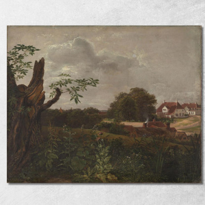 La Grande Locanda A Fredensborg Johan Christian Dahl jcd57 quadro stampato su tela