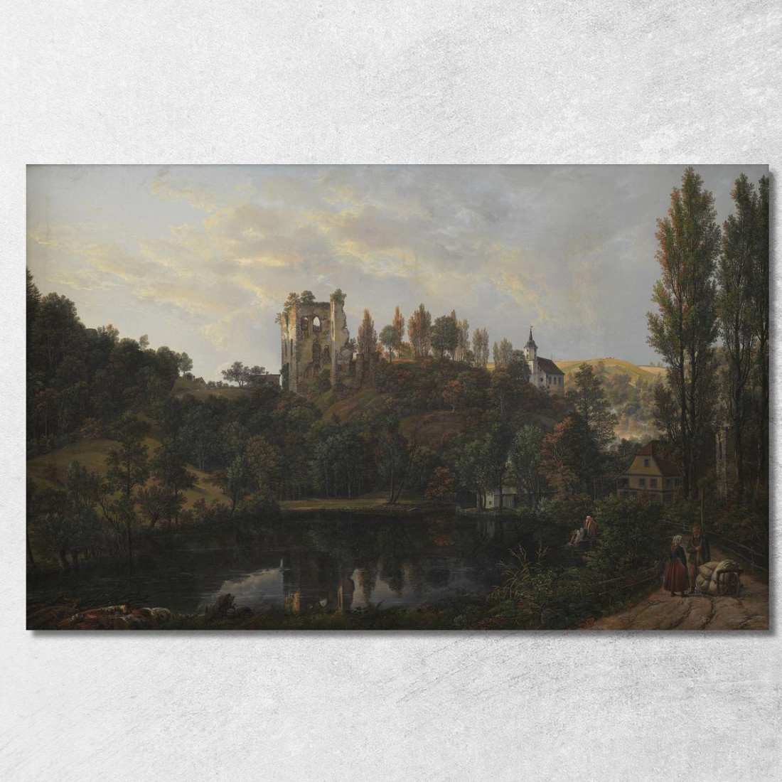 Le Rovine Del Castello Di Tharandt Johan Christian Dahl jcd59 quadro stampato su tela