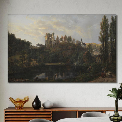Le Rovine Del Castello Di Tharandt Johan Christian Dahl jcd59 quadro stampato su tela