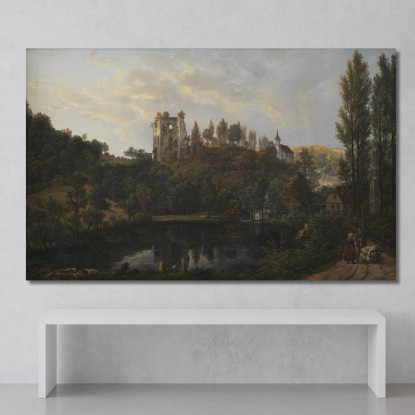 Le Rovine Del Castello Di Tharandt Johan Christian Dahl jcd59 quadro stampato su tela