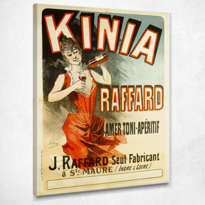 Kinia Raffardamer Toni-Aperitivo Jules Chéret jch46 quadro stampato su tela