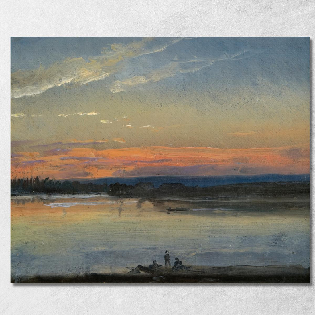 L'Elba Alla Luce Della Sera Johan Christian Dahl jcd63 quadro stampato su tela