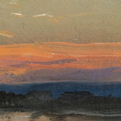 L'Elba Alla Luce Della Sera Johan Christian Dahl jcd63 quadro stampato su tela