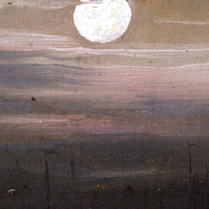 L'Elba Al Chiaro Di Luna Johan Christian Dahl jcd64 quadro stampato su tela