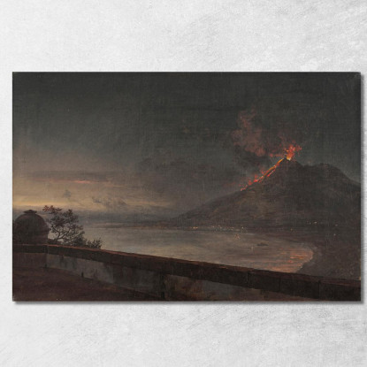 Vista Verso Il Vesuvio Da Quisisana Johan Christian Dahl jcd75 quadro stampato su tela