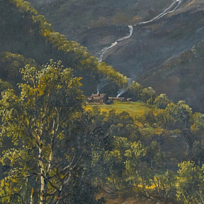 Veduta Di Skjolden A Lyster Johan Christian Dahl jcd78 quadro stampato su tela