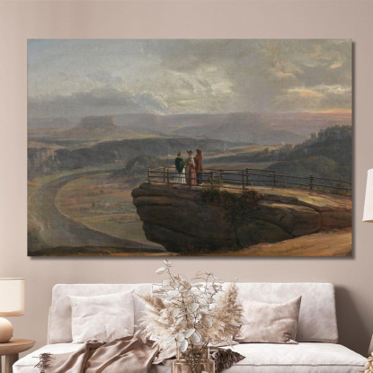 Veduta Da Bastei Johan Christian Dahl jcd80 quadro stampato su tela