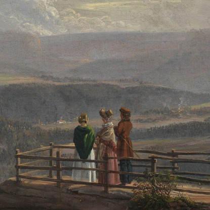 Veduta Da Bastei Johan Christian Dahl jcd80 quadro stampato su tela
