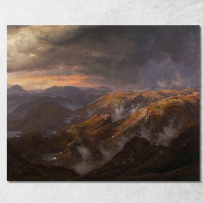 Veduta Da Lyshornet Johan Christian Dahl jcd81 quadro stampato su tela