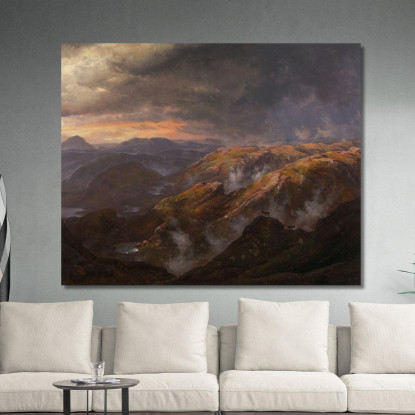 Veduta Da Lyshornet Johan Christian Dahl jcd81 quadro stampato su tela