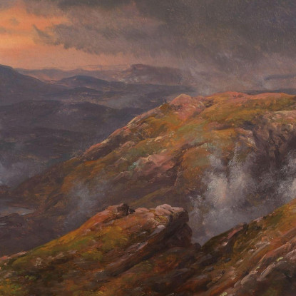 Veduta Da Lyshornet Johan Christian Dahl jcd81 quadro stampato su tela