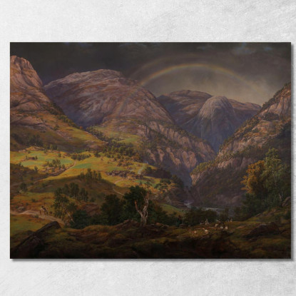 Veduta Da Stalheim Johan Christian Dahl jcd83 quadro stampato su tela