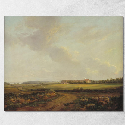 Veduta Di Engelholm A Praesto In Zelanda Johan Christian Dahl jcd86 quadro stampato su tela