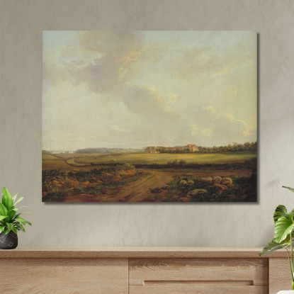 Veduta Di Engelholm A Praesto In Zelanda Johan Christian Dahl jcd86 quadro stampato su tela