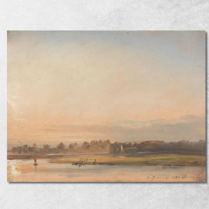 Veduta Dell'Elba Johan Christian Dahl jcd92 quadro stampato su tela