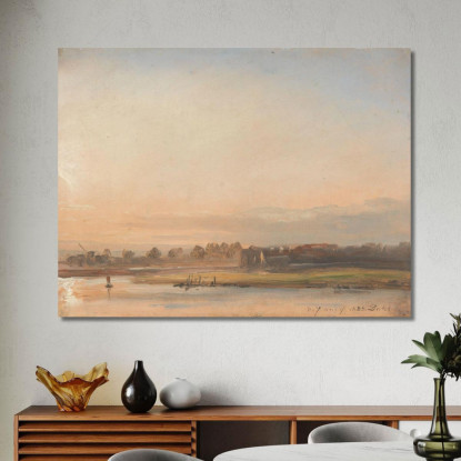 Veduta Dell'Elba Johan Christian Dahl jcd92 quadro stampato su tela