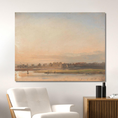 Veduta Dell'Elba Johan Christian Dahl jcd92 quadro stampato su tela