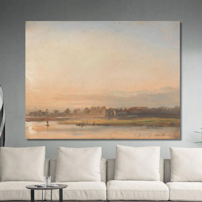 Veduta Dell'Elba Johan Christian Dahl jcd92 quadro stampato su tela