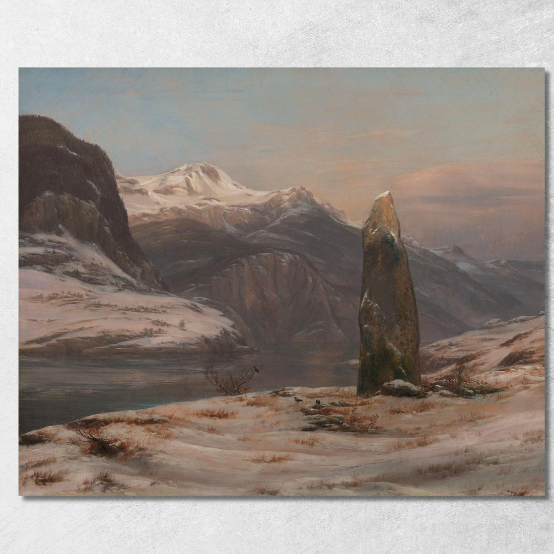 Inverno Al Sognefjord Johan Christian Dahl jcd97 quadro stampato su tela